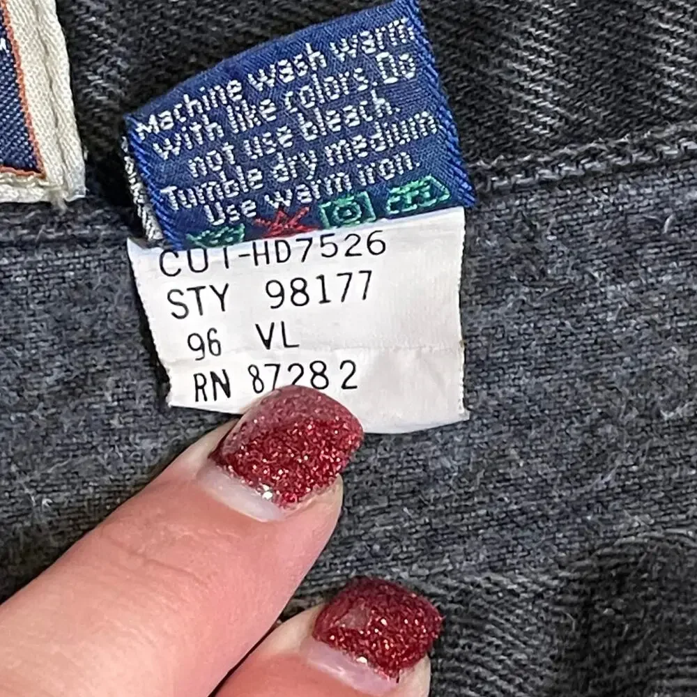 Vintage Harley Davidson Biker Blues Womens Black Denim Jeans | Size 12 Tall